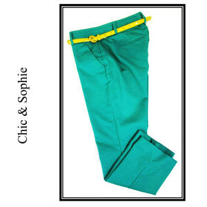 Banana Republic Green Cropped Capri Pants